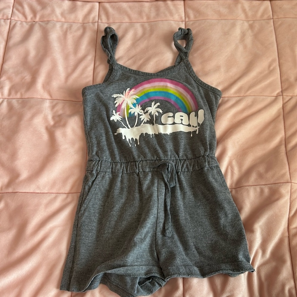 Girls gray romper